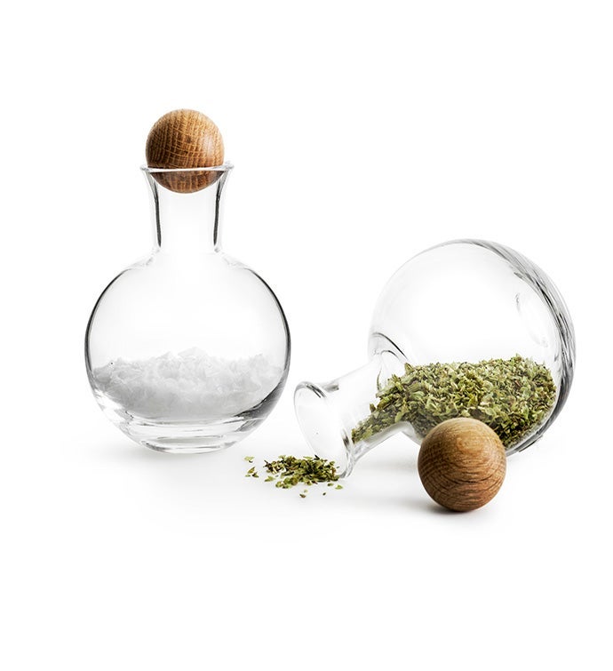 Nature Spice/herb Storage w/oak Stoppers